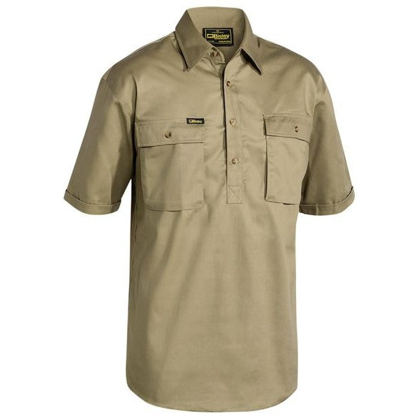 Bisley Closed Front Cotton Drill Shirt S/S - Workwear | Work Shirts NZ