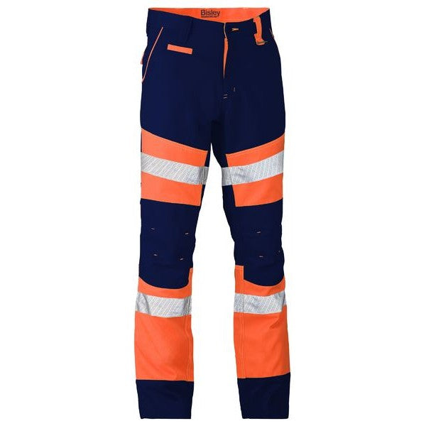 Bisley D/N Taped Bio-Motion Pants - 245gsm Hi Vis | Hi Vis Pants NZ