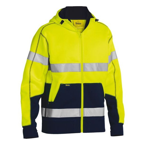 Bisley Taped Hi Vis Fleece Hoodie - Workwear Jacket | Hi Vis Jackets NZ