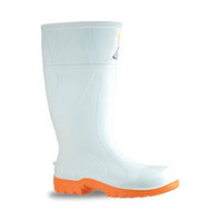 Thumbnail for Bata Rigger White/Orange Safety Gumboot - Steel Cap Work Boot | Work Boots NZ