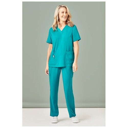 Fashion Biz Biz Care Womens Avery V-Neck Scrub Top - Workwear N...