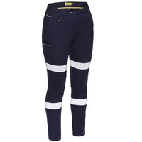 Thumbnail for Bisley Women's Taped Mid Rise Stretch Cotton Pants NZ | Womens Stretch Pants