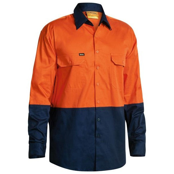 Bisley Hi Vis Cool Lightweight Drill Shirt L/S