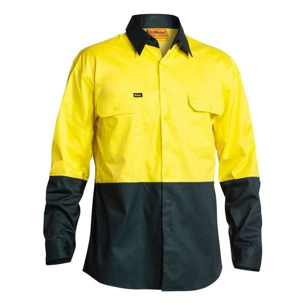 Bisley Hi Vis Cool Lightweight Drill Shirt L/S