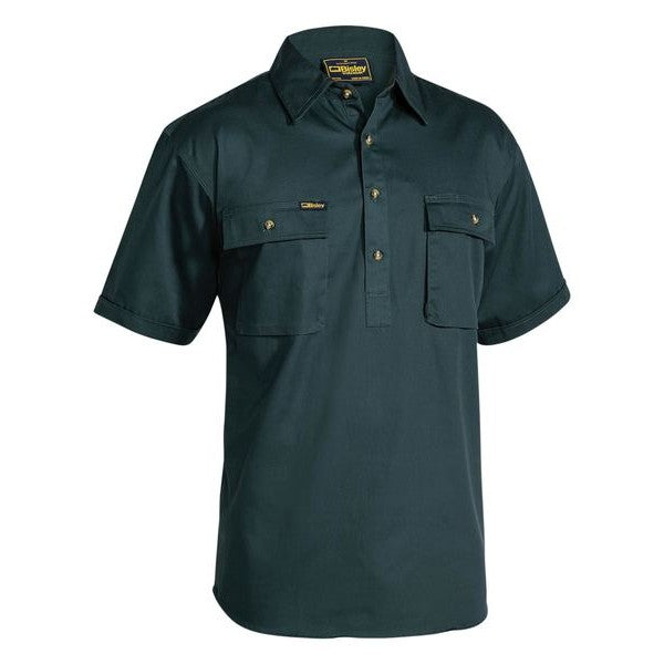 Bisley Closed Front Cotton Drill Shirt S/S - Workwear | Work Shirts NZ