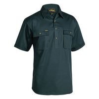 Thumbnail for Bisley Closed Front Cotton Drill Shirt S/S - Workwear | Work Shirts NZ