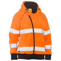 Thumbnail for Bisley Women's Taped Hi-Vis Fleece Hoodie with Sherpa Lin NZ | Womens Hi Vis Hoodie