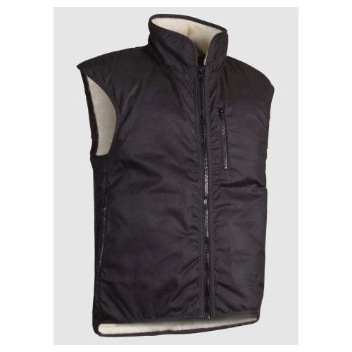 Styx Mill Oilskin Shearling Vest (No tail) - Workwear NZ | Coat...