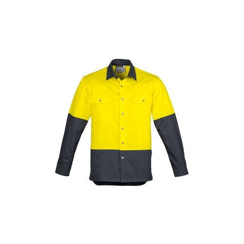 Fashion Biz Syzmik Mens Industrial Long Sleeve Shirt NZ | BUTTO...