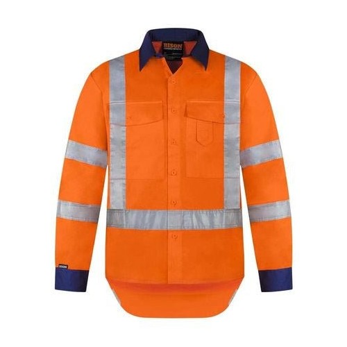 Bison Shirt TTMC Lightweight Cotton Orange - Workwea