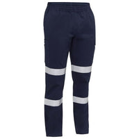 Thumbnail for Bisley Taped Biomotion Stretch Cotton Drill Cargo Pants - Elastic Waist | Hi Vis Workwear NZ