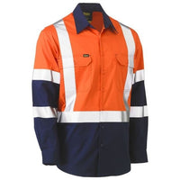 Thumbnail for Bisley Taped Biomotion Two Tone Hi Vis Lightweight Drill Shirt