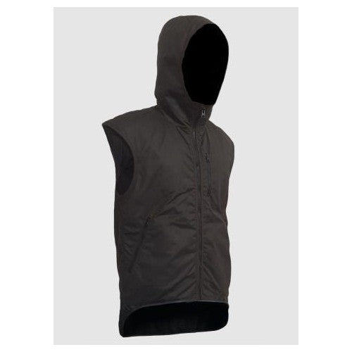 Styx Mill Styxmill Brown Fur Lined Vest With Hood - Workwear NZ...