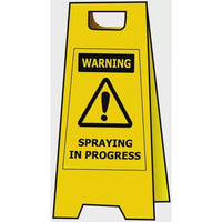 Thumbnail for Safety Genius Free Standing Floor Sign SPRAYING IN PROG NZ | SA...