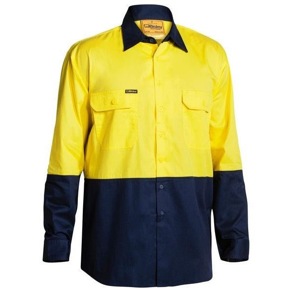 Bisley Hi Vis Cool Lightweight Drill Shirt L/S