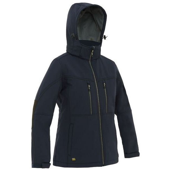 Bisley Women's Flex & Move Hooded Soft Shell Jacket NZ | Womens Soft Shell Jacket