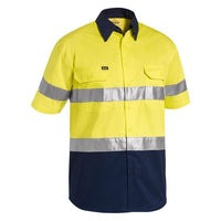 Thumbnail for Bisley Taped Hi Vis Cool Lightweight Shirt S/S - Workwear | Button Down Shirts NZ