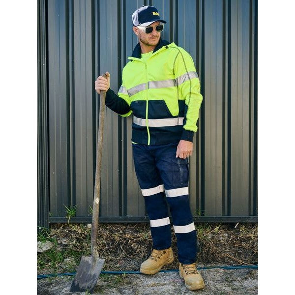 Bisley Taped Biomotion Stretch Cotton Drill Cargo Pants - Elastic Waist | Hi Vis Workwear NZ