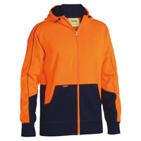 Thumbnail for Bisley Hi-Vis Zip Front Fleece Hoodie - Day Only | Jackets/Jerseys NZ