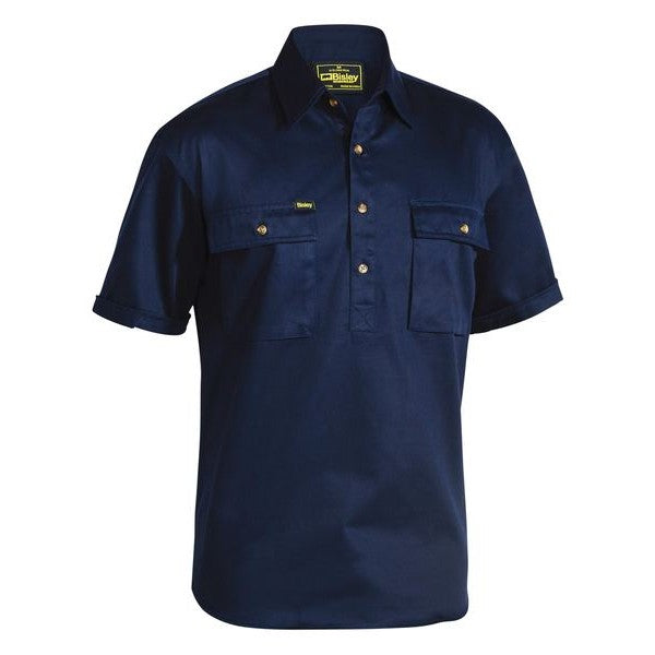 Bisley Closed Front Cotton Drill Shirt S/S - Workwear | Work Shirts NZ