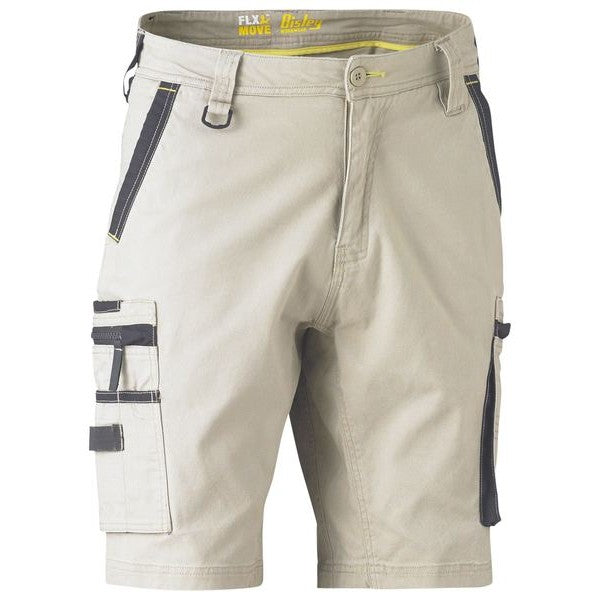 Bisley Flex & Move Stretch Utility Zip Cargo Shorts | Work Shorts NZ