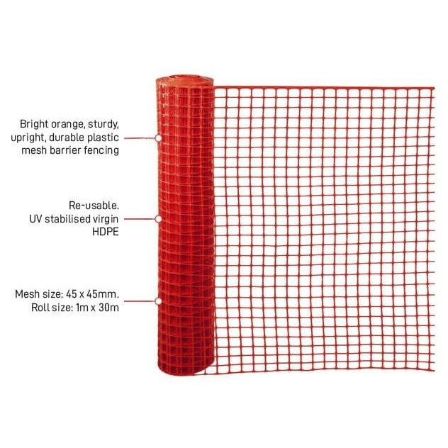 Esko Duramesh Heavy Duty Safety Fence - 0.9m x 30m NZ | Site Sa...