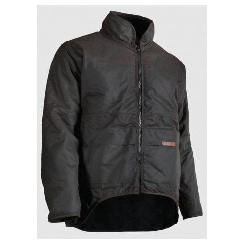 STYX MILL Oilskin Brown Long - Sleeve Jacket - Workwear NZ | JA...