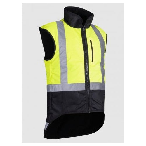 Styx Mill Oilskin Yellow Fur Lined Vest - Workwear NZ | Vests