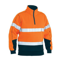 Thumbnail for Bisley Taped Hi-Vis 1/4 Zip Fleece Pullover