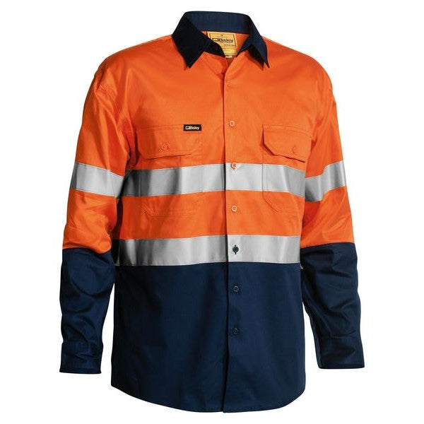 Bisley Taped Hi-Vis Cool Lightweight L/S Shirt - Workwear | Hi Vis Shirts NZ