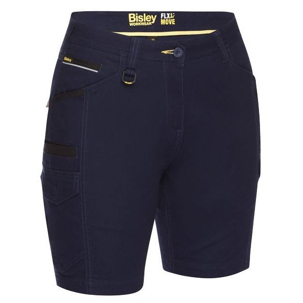 Bisley Women's Flex & Move Cargo Shorts - Workwear NZ | Womens Cargo Shorts