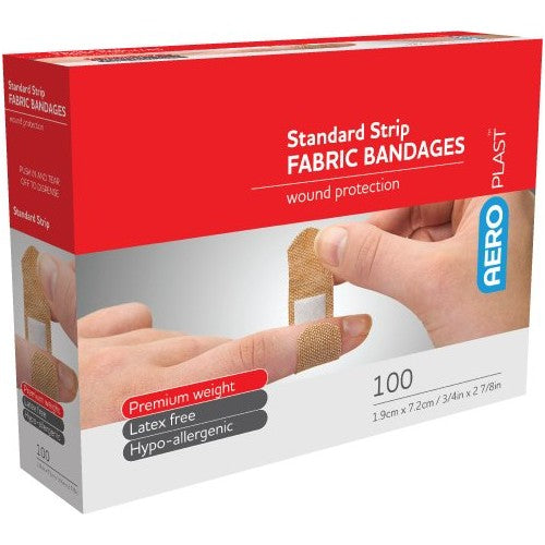 Amtech Aeroplast Fabric Plasters 75mm x 19mm - Box of 50 | First Aid NZ