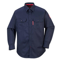 Thumbnail for Portwest FR89 Bizflame 88/12 FR Work Shirt - Navy - Kiwi Workgear