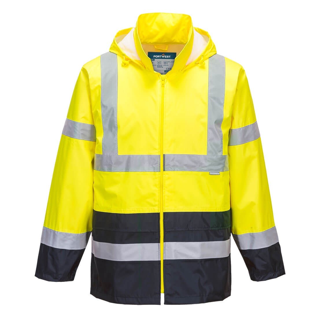 Portwest H443 - Hi - Vis Contrast Rain Traffic Jacket - Kiwi Workgear