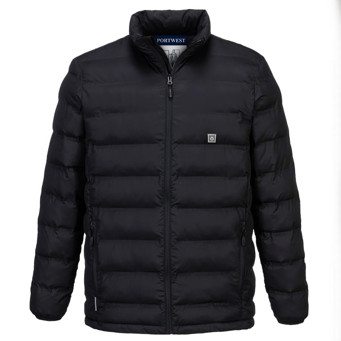 Portwest Ultrasonic Heated Tunnel Jacket - Black - Kiwi Workgear