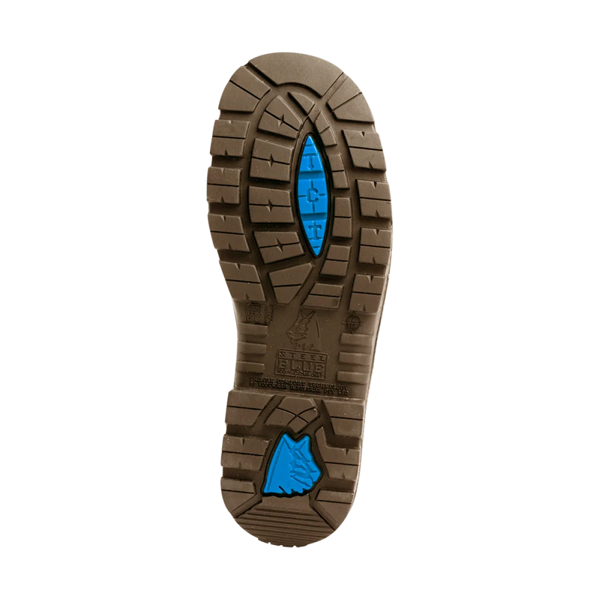 Steel Blue Argyle Zip Scuff WP - Brown