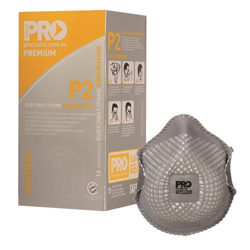 Pro Choice Promesh Dust Masks P2+Carbon - 12pk - Kiwi Workgear