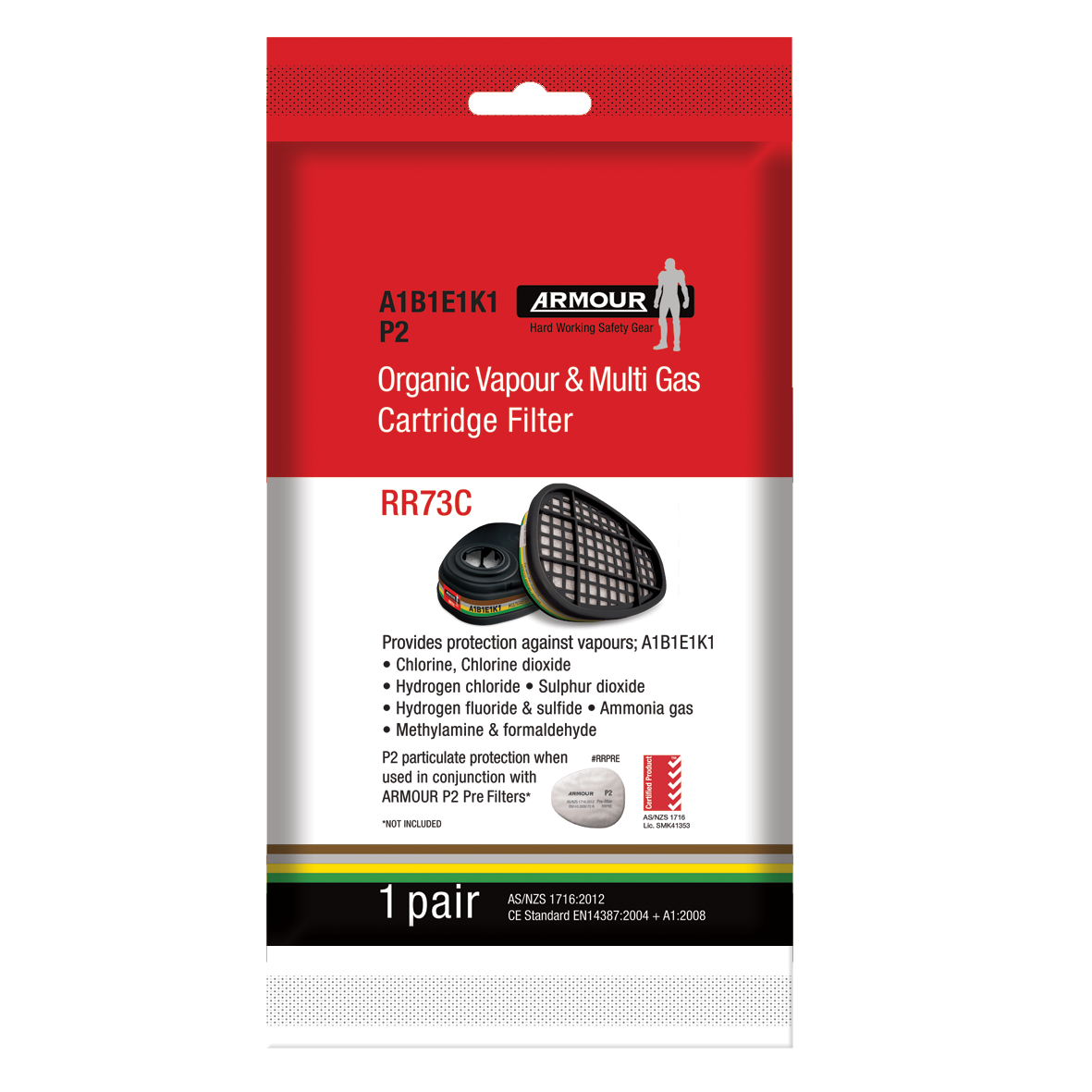 Armour Multi Gas Cartridge - A1B1E1K1
