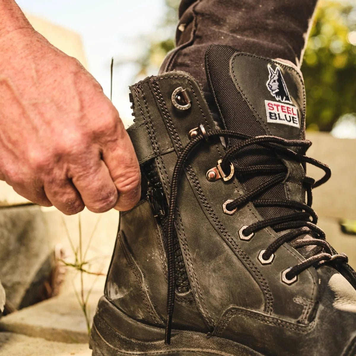 Steel Blue Southern Cross Zip Scuff - Black - Kiwi Workgear