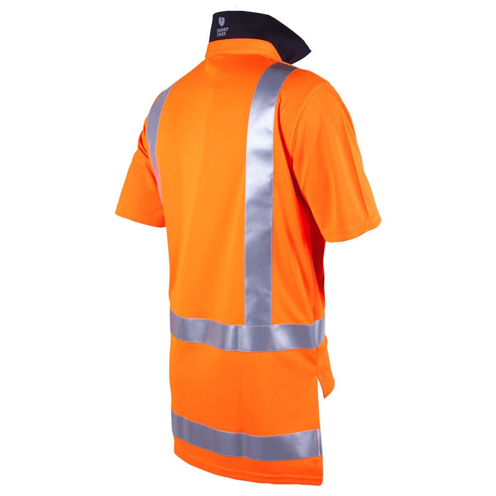 Stoney Creek Hi Vis Silverdry Short Sleeve Polo - Kiwi Workgear