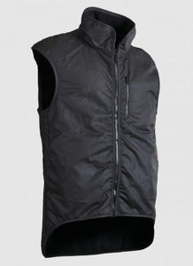 STYX MILL Oilskin Black Fur Lined Vest
