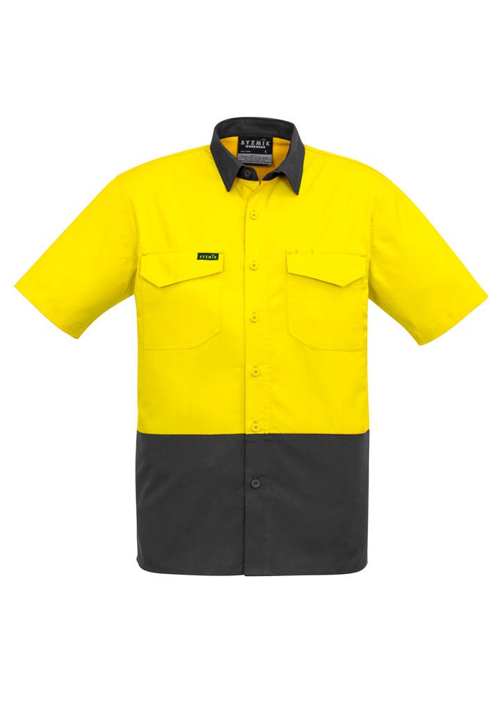 Syzmik Men's Rugged Cooling Spliced S/S Shirt - Kiwi Workgear