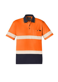 Thumbnail for Syzmik Unisex Hi Vis Segmented S/S Polo - Kiwi Workgear