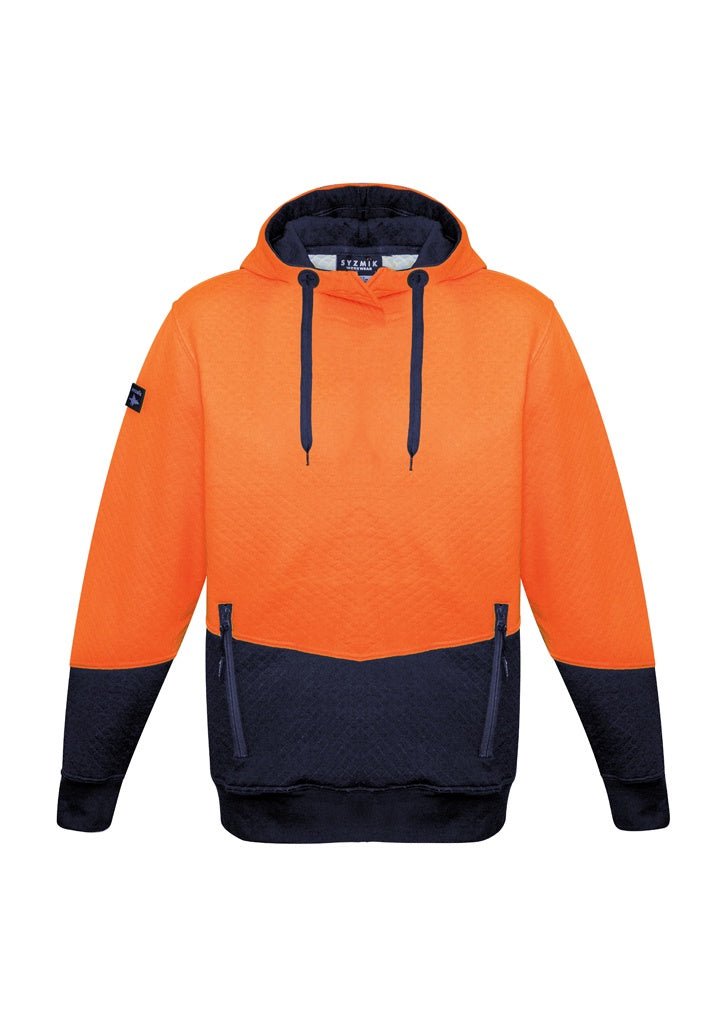 Syzmik Unisex Hi Vis Textured Jacquard Hoodie - Kiwi Workgear