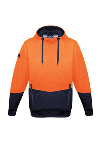 Thumbnail for Syzmik Unisex Hi Vis Textured Jacquard Hoodie - Kiwi Workgear