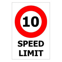 Thumbnail for 240×340 Speed Limit – 10km Sign - Kiwi Workgear