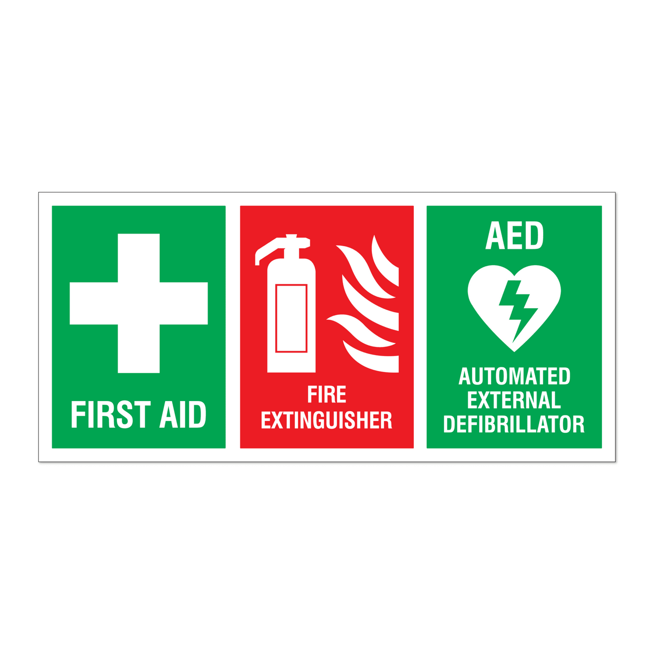 3 Piece Vehicle Sticker Set No Smoking FAK & Fire Ext - Kiwi Workgear