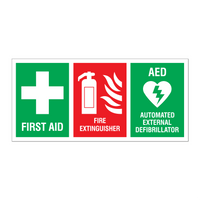 Thumbnail for 3 Piece Vehicle Sticker Set No Smoking FAK & Fire Ext - Kiwi Workgear