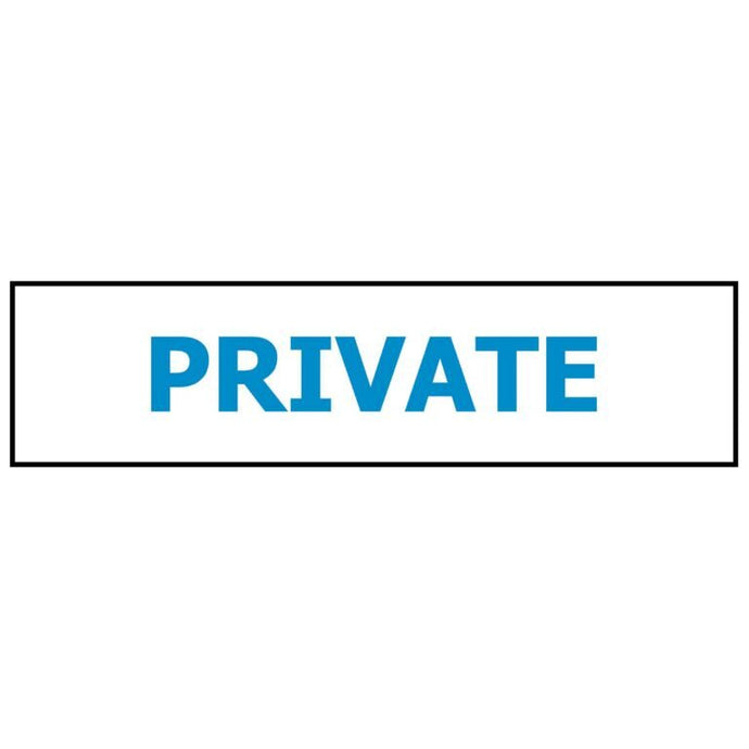 400×100 Private Sign - Kiwi Workgear