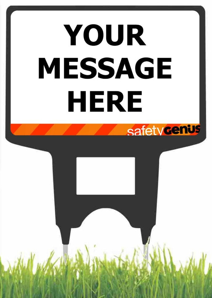 450×300 Ground Spike Sign (Double sided) - Kiwi Workgear
